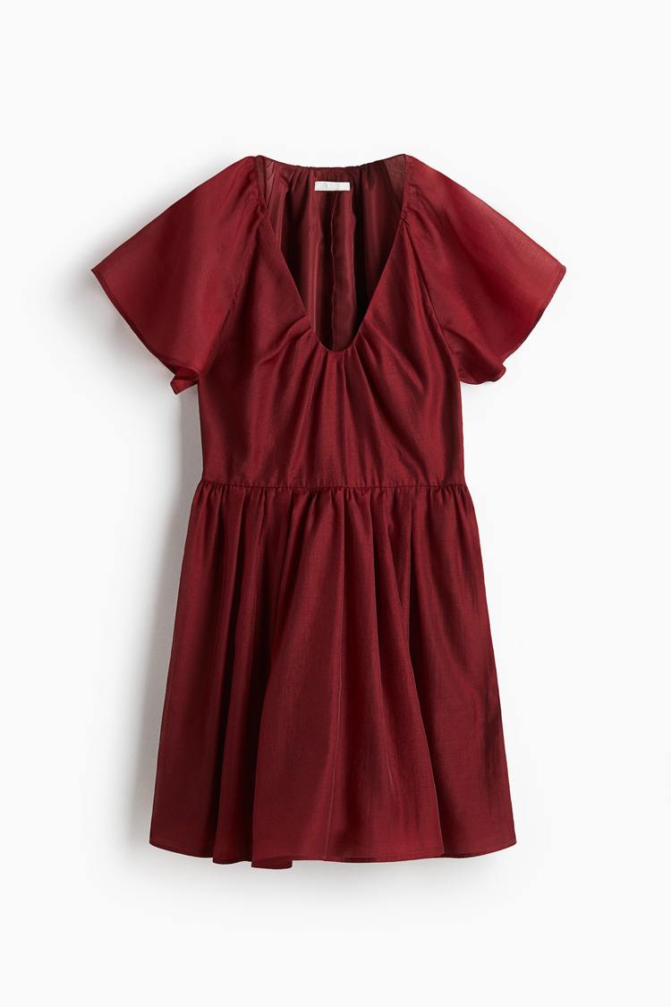 Butterfly sleeve dress