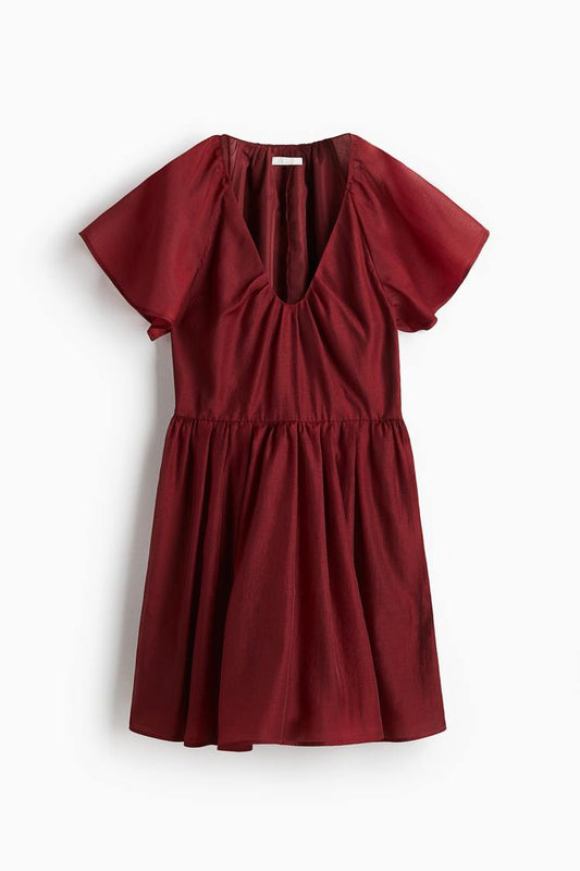 Butterfly sleeve dress